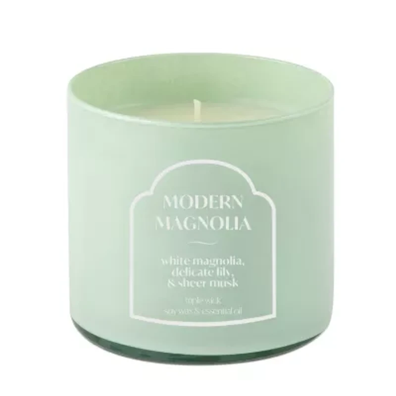 Distant Lands 14oz Modern Magnolia 3-Wick Scented Jar Candle