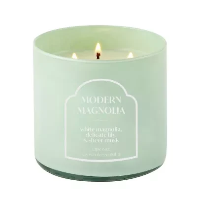 Distant Lands 14oz Modern Magnolia 3-Wick Scented Jar Candle