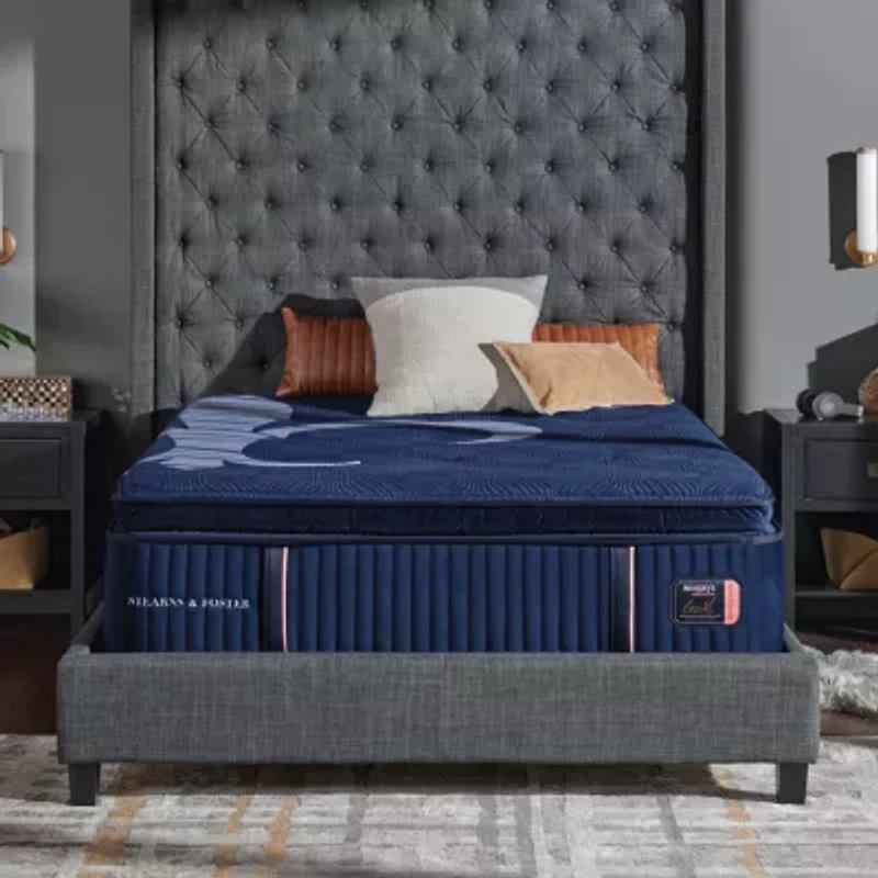 Stearns & Foster Reserve 17" Firm Euro Pillow Top - Mattress + Box Spring