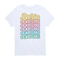 Big Kid Girls Crew Neck Short Sleeve Classic Fit Barbie Graphic T-Shirt