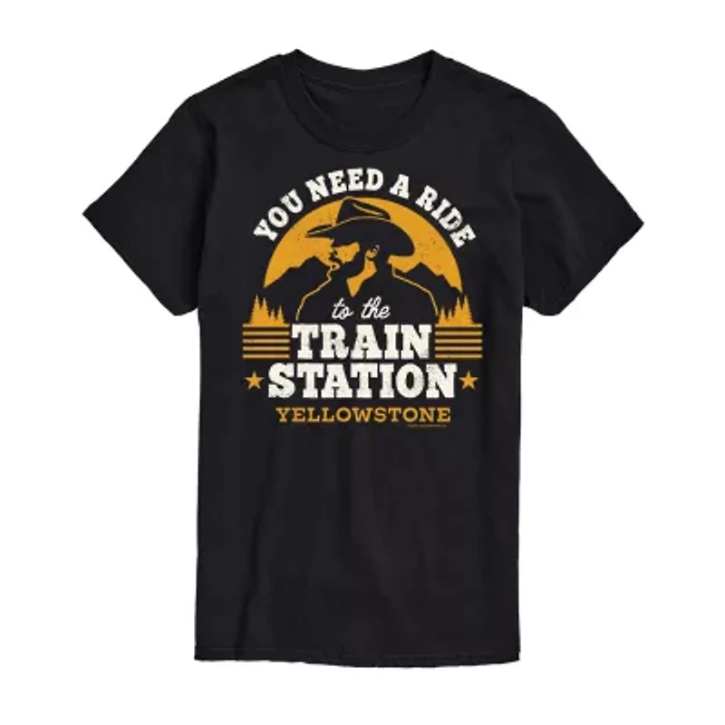 Mens Short Sleeve Yellowstone Graphic T-Shirt