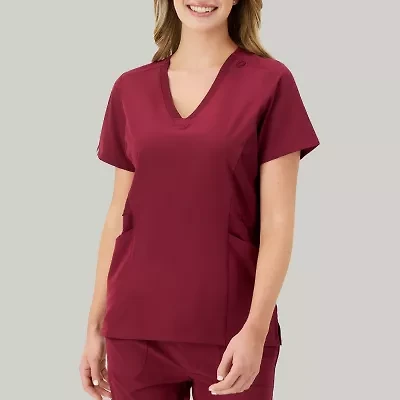 Hanes Womens V Neck Short Sleeve Tag Free Scrub Top