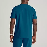 Barco One Bot195 Velocity 2-Pocket Mens V Neck Short Sleeve Wrinkle Resistant Scrub Top