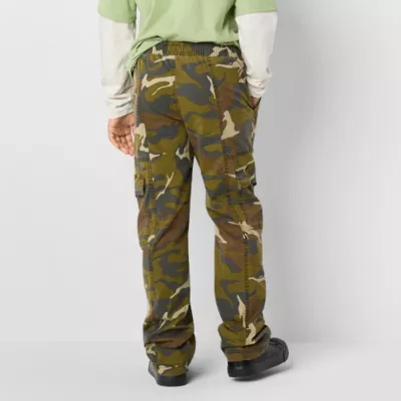 Thereabouts Pull-On Little & Big Kid Boys Straight Cargo Pant