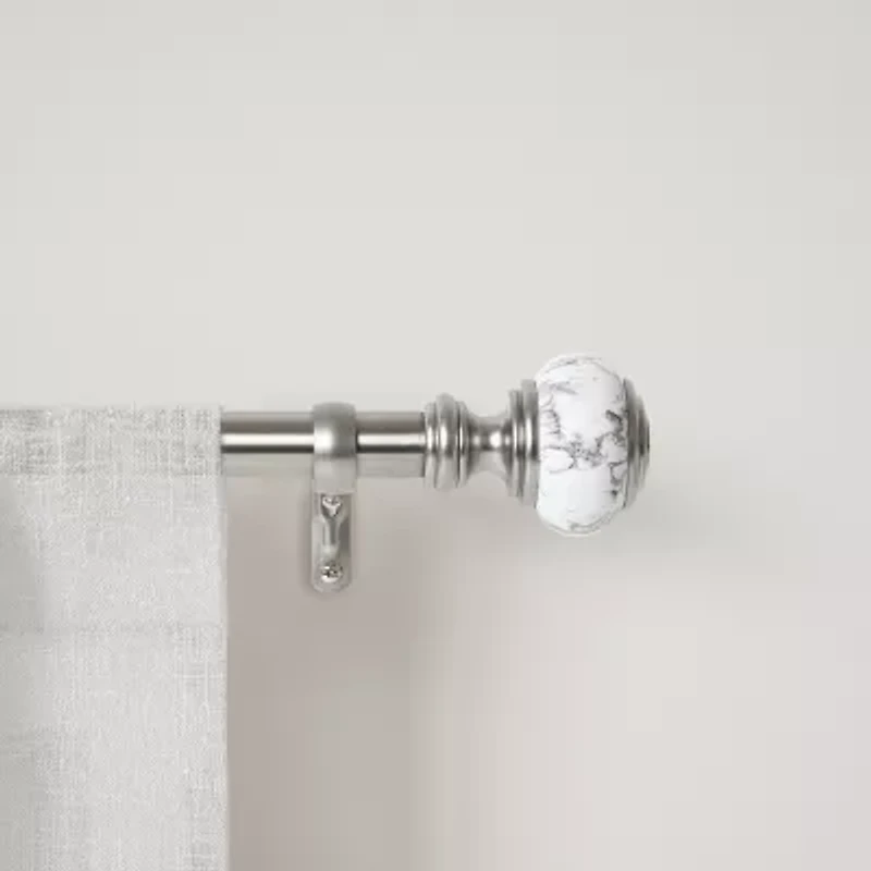 Umbra Marble Knob 1 Adjustable Curtain Rod