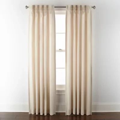 Liz Claiborne Supreme Pinch Pleat Back Tab Light-Filtering Single Curtain Panel