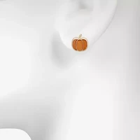 Bijoux Bar Delicates Halloween Two Tone Witch Hat & Pumpkin Womens 2 Pair Earring Set