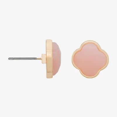 Bijoux Bar Delicates Gold Tone 12mm Clover Stud Earrings