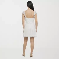 Jump Apparel Womens Sleeveless Juniors Fit + Flare Dress