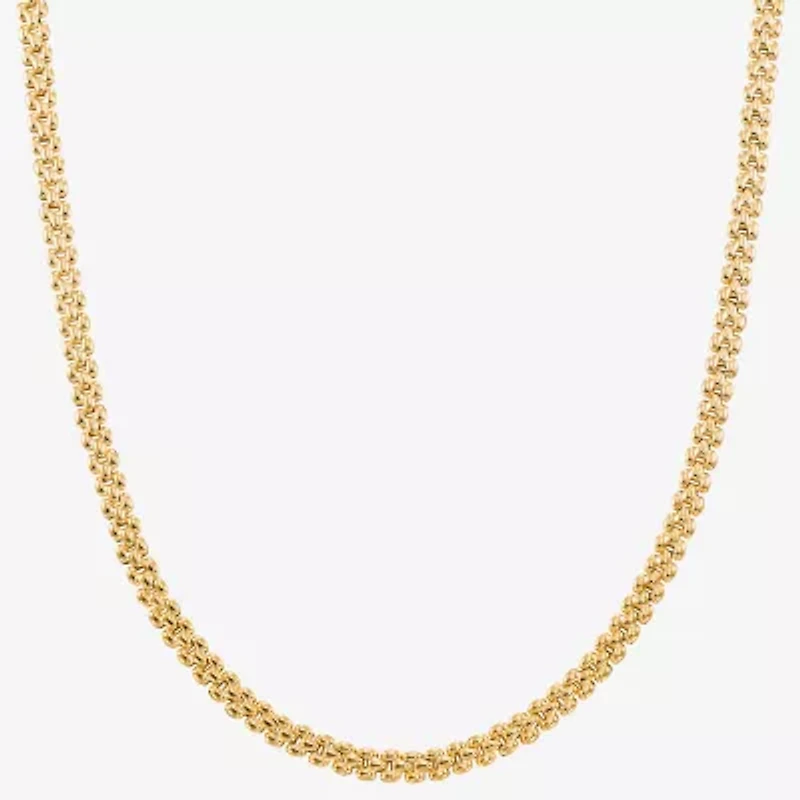 Made in Italy Womens 14K Gold Over Silver 18 Inch Chain Necklace