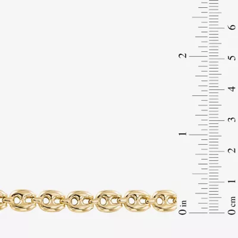 Made in Italy Womens 14K Gold Over Silver 18 Inch Mariner Chain Necklace