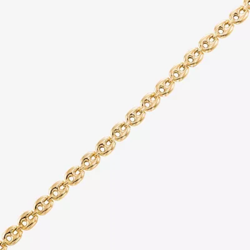Made in Italy Womens 14K Gold Over Silver 18 Inch Mariner Chain Necklace