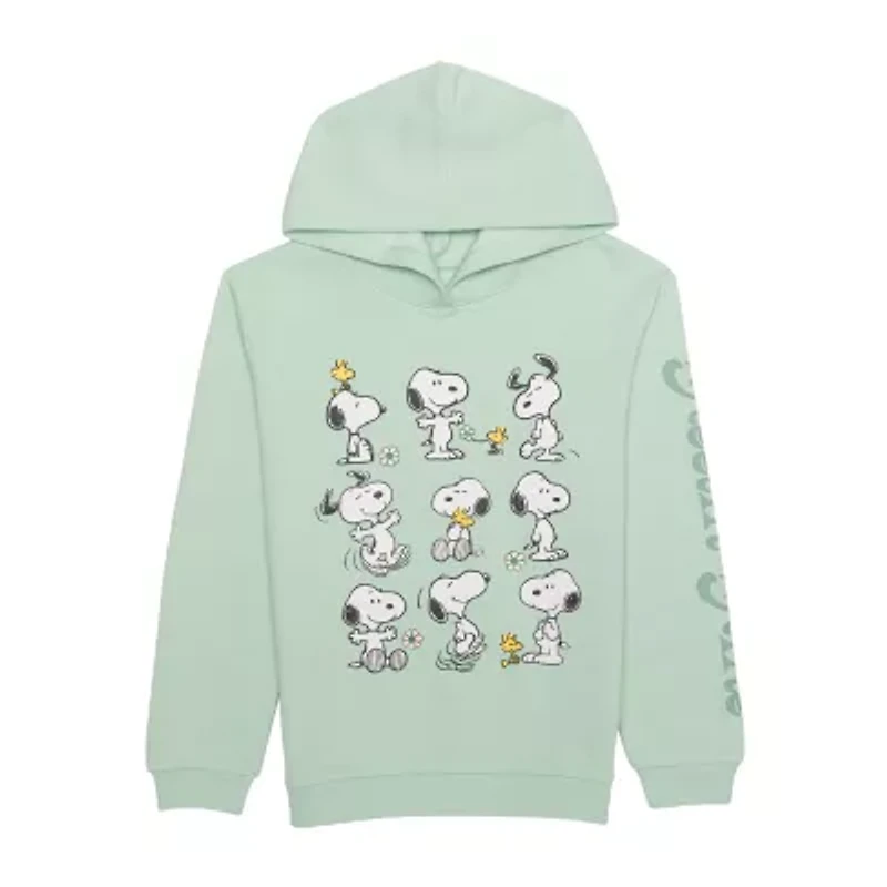 Little & Big Kid Girls Long Sleeve Peanuts Snoopy Fleece Hoodie