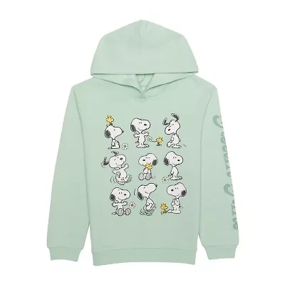 Little & Big Kid Girls Long Sleeve Peanuts Snoopy Fleece Hoodie