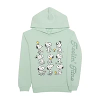Little & Big Kid Girls Long Sleeve Peanuts Snoopy Fleece Hoodie