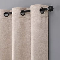 Regal Home Vista Embossed Grommet Top Energy Saving Blackout Set of 2 Curtain Panel