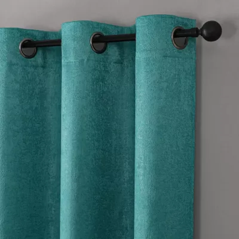 Regal Home Vista Embossed Grommet Top Energy Saving Blackout Set of 2 Curtain Panel