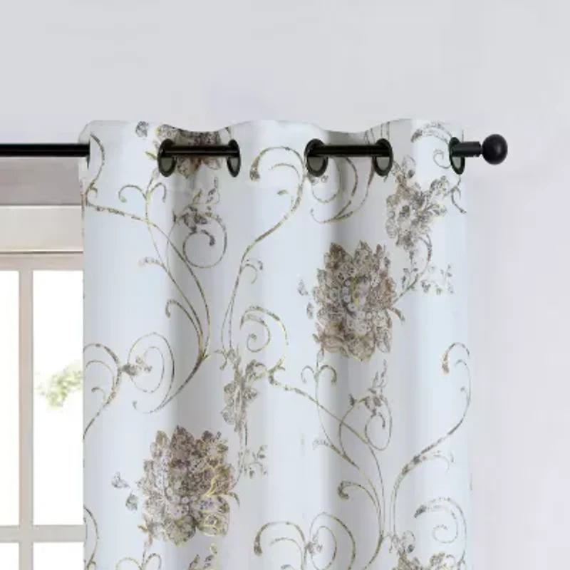 Regal Home Hendrix Grommet Top Blackout Set of 2 Curtain Panel