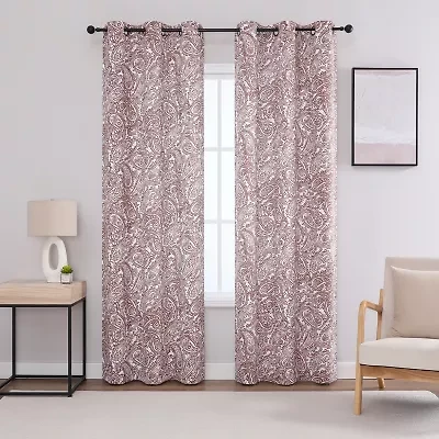 Regal Home Hardy Grommet Top Blackout Set of 2 Curtain Panel