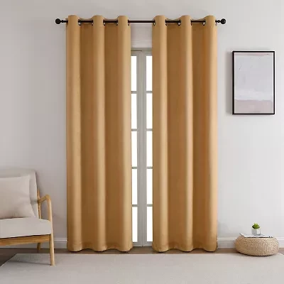 Mylon Grommet Top Blackout Set of 2 Curtain Panel