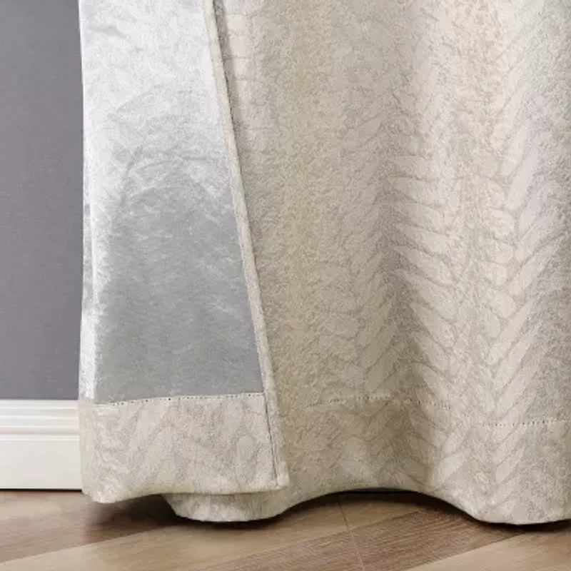Regal Home Joelle Embossed Grommet Top Energy Saving Blackout Set of 2 Curtain Panel