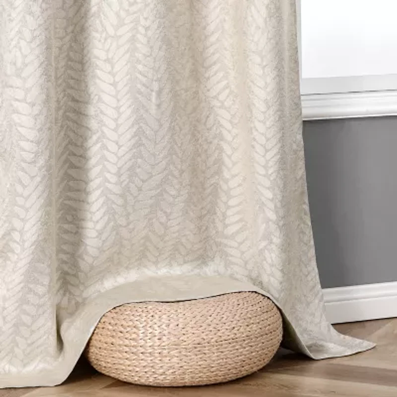 Regal Home Joelle Embossed Grommet Top Energy Saving Blackout Set of 2 Curtain Panel