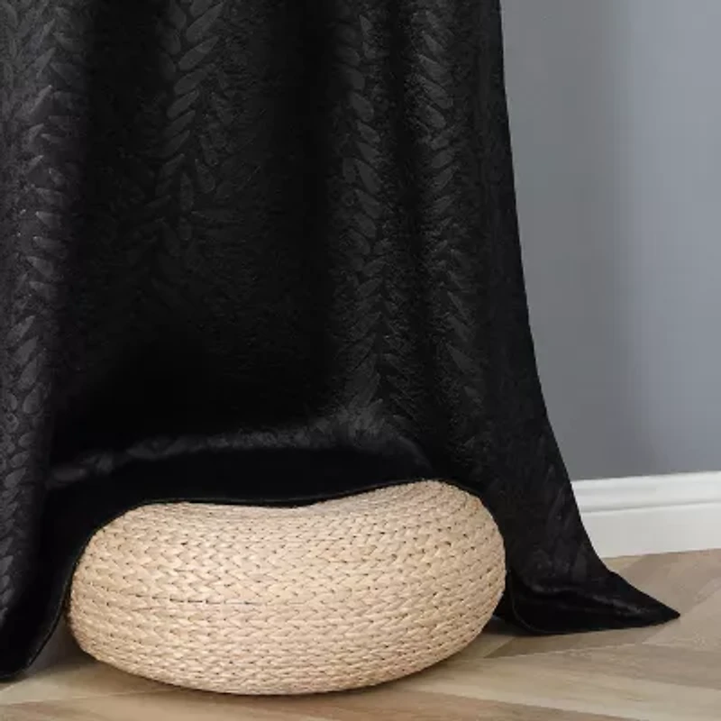 Regal Home Joelle Embossed Grommet Top Energy Saving Blackout Set of 2 Curtain Panel