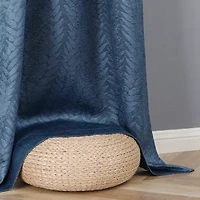 Regal Home Joelle Embossed Grommet Top Energy Saving Blackout Set of 2 Curtain Panel