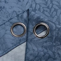 Regal Home Joelle Embossed Grommet Top Energy Saving Blackout Set of 2 Curtain Panel