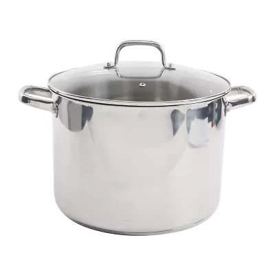 Oster Adenmore Stainless Steel 16-qt. Stockpot with Glass Lid
