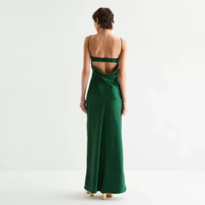 Emerald Sundae Womens Sleeveless Juniors Slip Dress