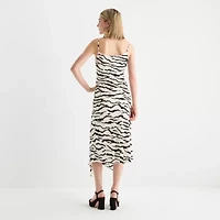 by&by Womens Juniors Sleeveless Animal A-Line Dress