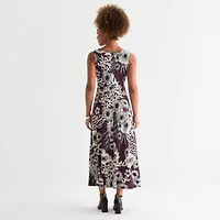 Sandra Darren Womens Sleeveless Floral Maxi Dress