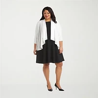 R & M Richards Womens 3/4 Sleeve Shrug Plus