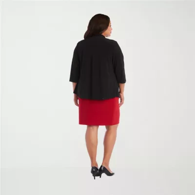 R & M Richards Womens 3/4 Sleeve Shrug Plus