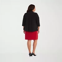 R & M Richards Womens 3/4 Sleeve Shrug Plus