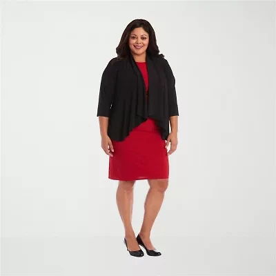 R & M Richards Womens 3/4 Sleeve Shrug Plus