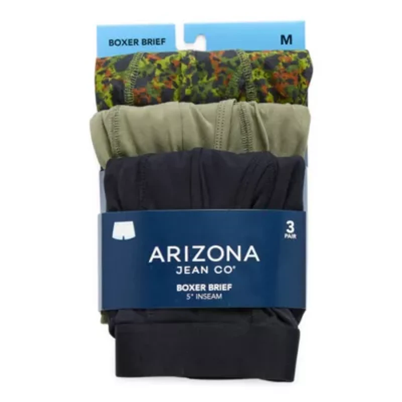 Arizona Mens 3 Pack Boxer Briefs 379140