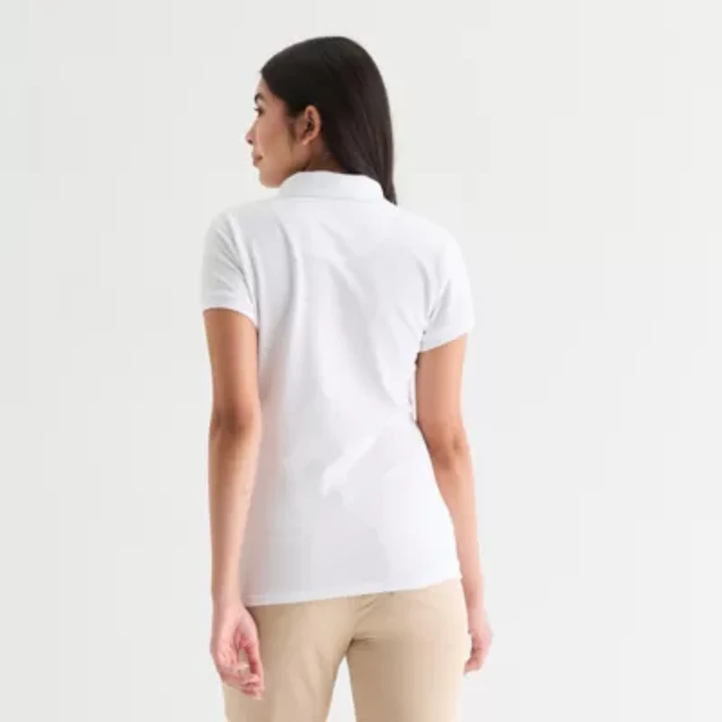 IZOD Juniors Womens Short Sleeve Polo Shirt