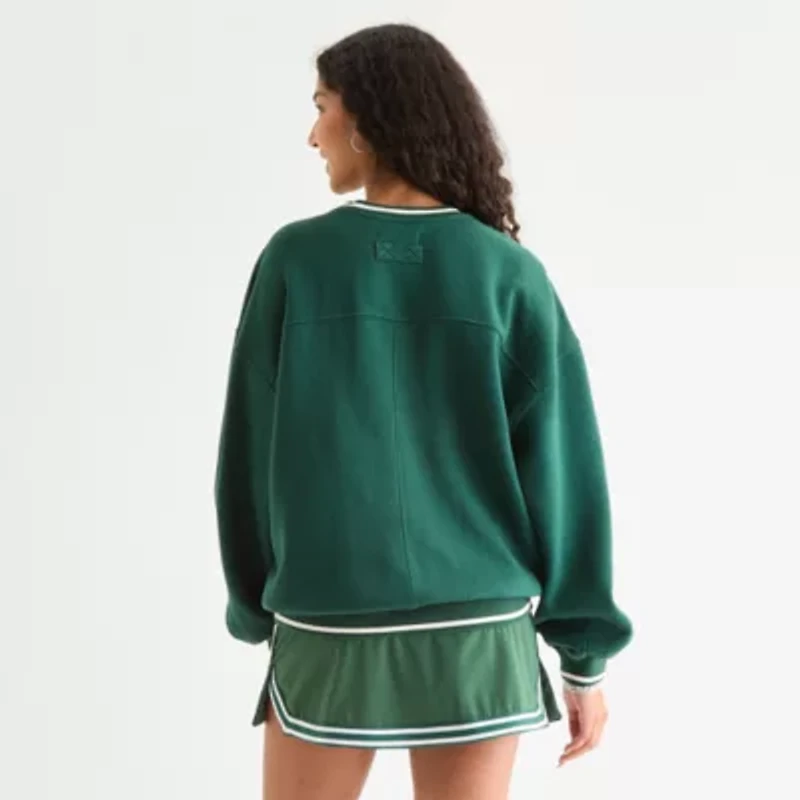 Arizona Oversized Womens Juniors Crew Neck Long Sleeve Sweatshirt