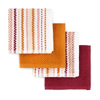 Layerings Stripe Waffle 4-pc. Dish Cloth Set
