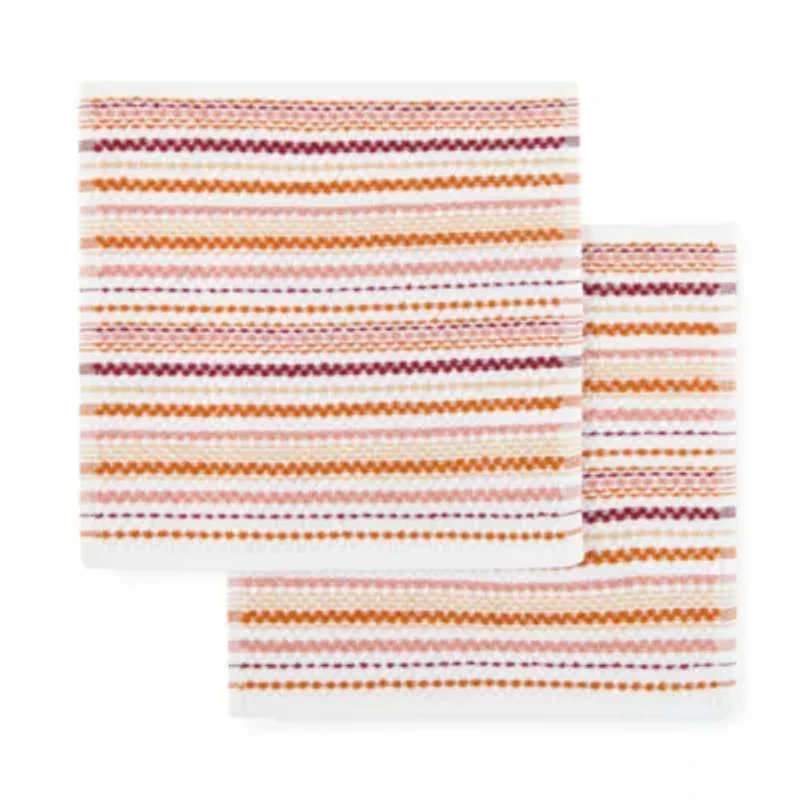 Layerings Stripe Waffle 4-pc. Dish Cloth Set