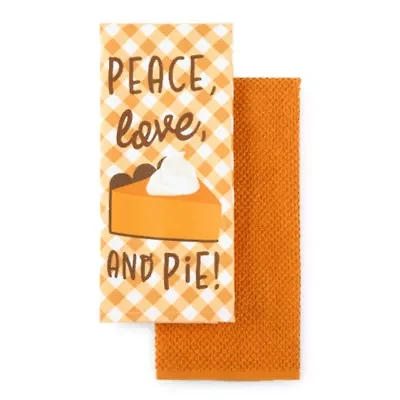 Layerings Peace Love and Pie 2-pc. Kitchen Towel Set