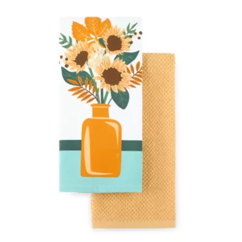 Layerings Fall Floral 2-pc. Kitchen Towel Set