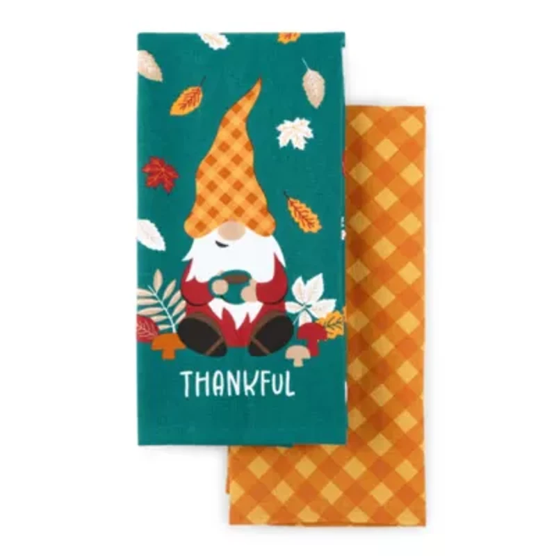 Layerings Thankful Gnome 2-pc. Kitchen Towel Set