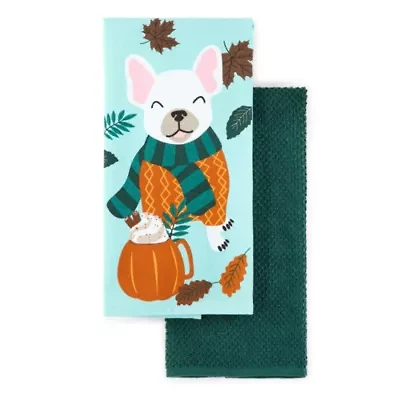 Layerings Pumpkin Spice Pup 2-pc. Kitchen Towel Set