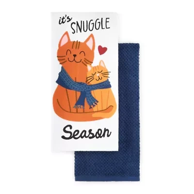 Layerings Cat Snuggle 2-pc. Kitchen Towel Set