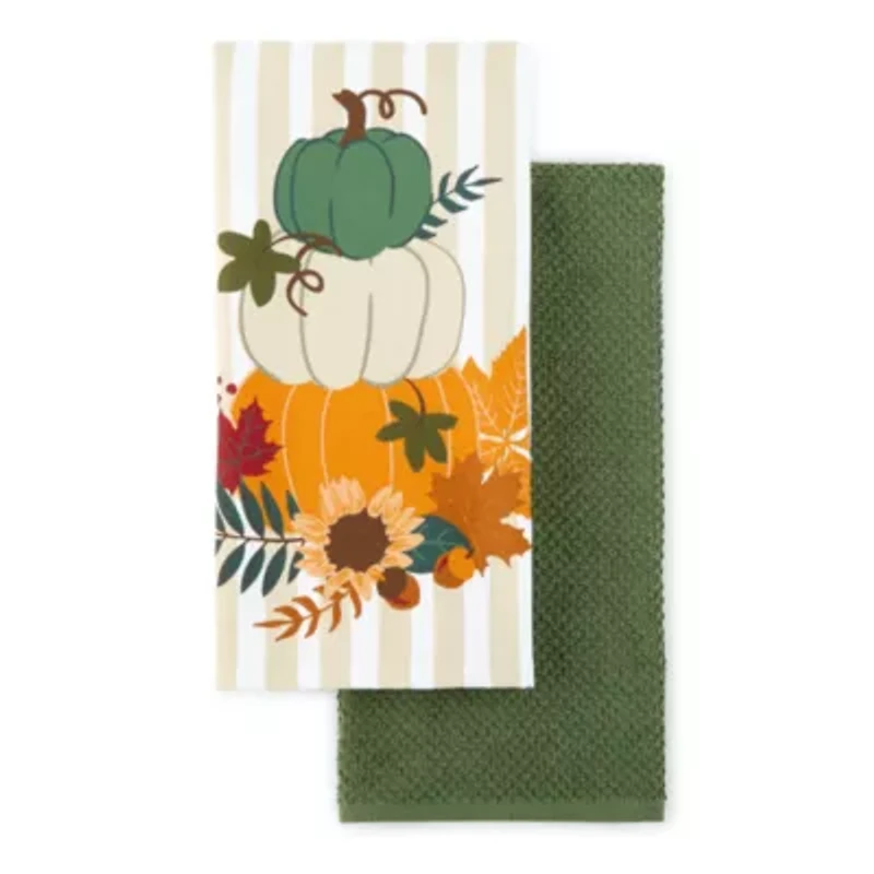 Layerings Pumpkin Stack 2-pc. Kitchen Towel Set