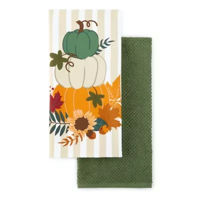 Layerings Pumpkin Stack 2-pc. Kitchen Towel Set
