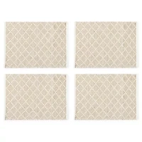 Linden Street Jute And Cotton 4-pc. Placemat